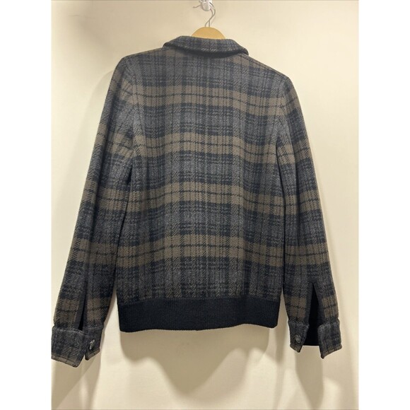 Vince Plaid Wool BLEND Jacket Women’s Size Small Gray - Picture 2 of 11